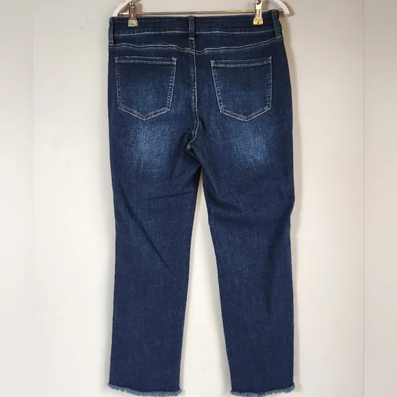 NYDJ Marilyn Straight Leg Jeans Patch Pockets Size 8. B13 - Picture 2 of 13